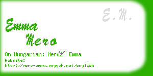 emma mero business card